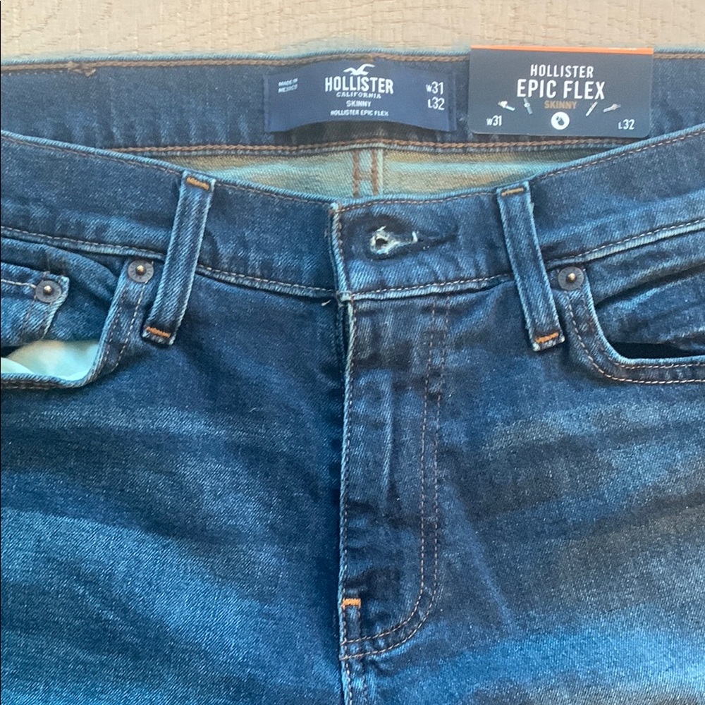 Hollister Men's Epic Flex Jeans - Dark Blue